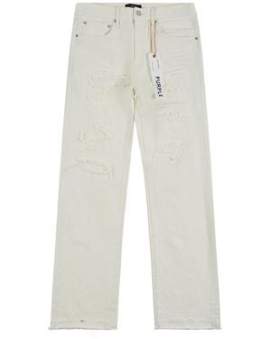Purple Brand P011 Patch Blowout Denim Jeans "Off" P011 Cpse126" - Black