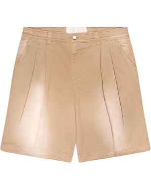 ERL Distressed Woven Chino Shorts 10P009 Bei" - Black