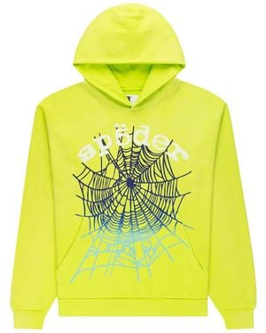 Sp5der Og Web V2 Gradient Hoodie "Acid/ 59" - Black