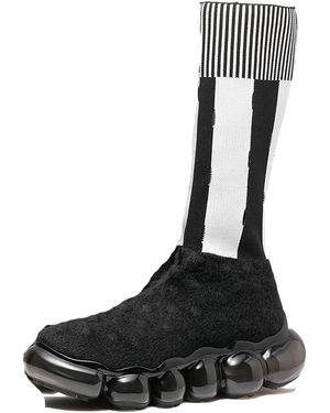 grounds Jewellery X Bernhard Willhelm Stripe Sock Trainer 618" - Black