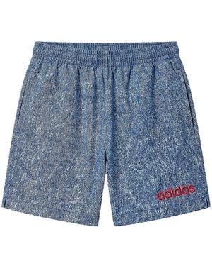 adidas Denim Graphic Nylon Short "Usa" Kb2804" - Blue