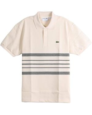 Lacoste French Made Classic Fit Striped Polo "Lapland" Ph0723 Xfj" - Black