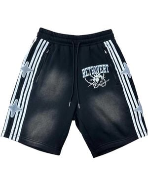 REVENGE Star Track Shorts Ret045" - Black