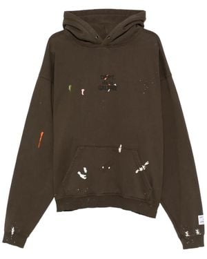 GALLERY DEPT. French Logo Painted Hoodie "Sepia" Gd163" - Black