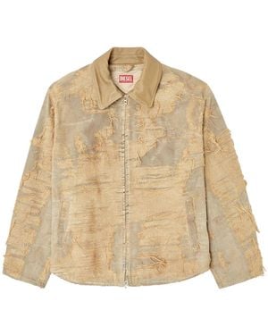 DIESEL Distressed Jacket A18111007Az33S" - Black