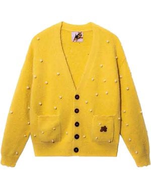 GOLF le FLEUR Pearl Cardigan 1013Ylw" - Yellow