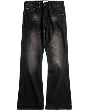 Vague Studios Cigarette Bootcut Denim Trousers Vg001" - Black