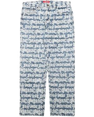 Supreme Fat Tip Jacquard Regular Jeans "Ss22 - Black