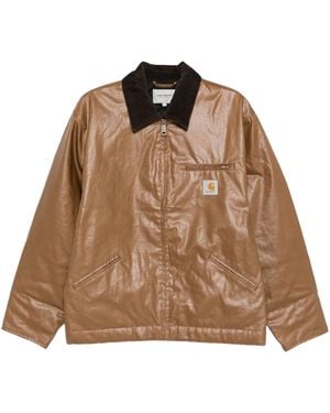 Carhartt Og Dean Jacket "Hamilton Tobacco" I035799 00Sxx" - Black