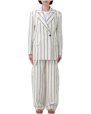Brunello Cucinelli Striped Linen Cotton Blazer "Panama Nero" Brun1414" - Black