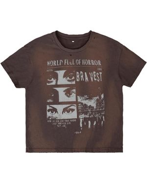 Bravest Studios Horrors Vintage T-Shirt Bs69" - Black