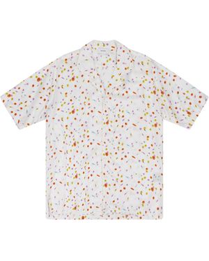 Rhude Pill Collared Shirt Rhdmtps0178 Whit" - Black