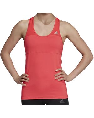 adidas Climalite Cross Tank Top "Shock Shock" Ec3667" - Red
