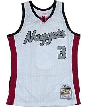 Mitchell & Ness Cracked Cement Swingman Jersey "Nuggets 2006 Allen Iverson" Tfsm5934-Dnu06Aivwhit" - Black
