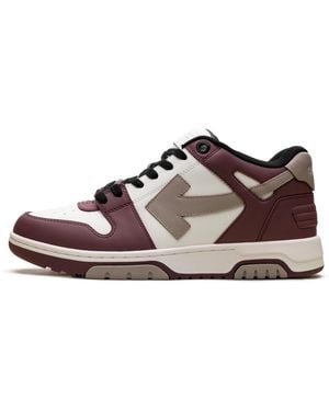 Off-White c/o Virgil Abloh Out Of Office Trainers Burgundy" Omia189F25Lea0030128" - Brown
