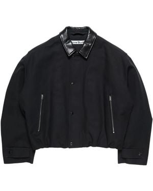Acne Studios Twill Bomber Jacket B90857 900" - Black