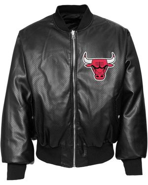 Jeff Hamilton Chicago Bulls Reversible Bomber Jacket Nba Chi Bul 106" - Black