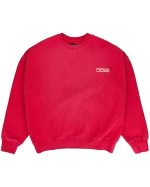Purple Brand Hwt Fleece Crewneck P402 Hfrp124" - Red