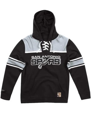 Mitchell & Ness Nfl Hockey Fleece Hoodie "San Antonio Spurs - Black