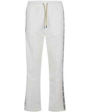 CASABLANCA Technical Pocket & Laurel Tape Open Hem Jogger "Off" Mpf25 Jtr 278 01" - Black