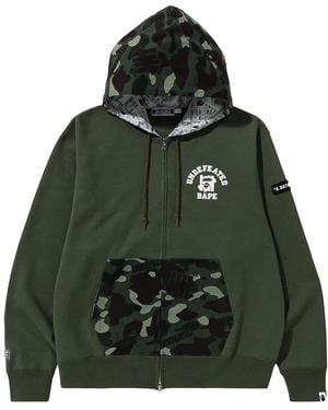 A Bathing Ape X Undefeated Colour Camo Zip-Up Hoodie 072" - Green