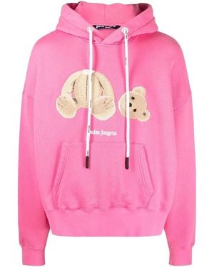 Palm Angels Bear Hoodie "Fuchsia Pmbb058C99Fle0053260" - Pink