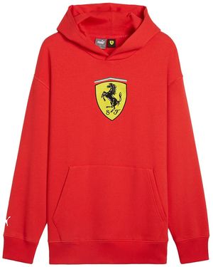 PUMA Ferrari Race Big Shield Hoodie 627054 02" - Red