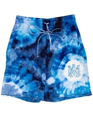 Amiri Tie Dye Ma Sweatshorts Ss22Mjl025_Blue"
