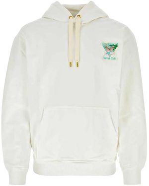 CASABLANCA Tennis Club Embroidered Logo Hoodie & U-Mf23-Jtp-093-07" - Black