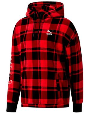 PUMA Check Polar Hoody 578984 18" - Red