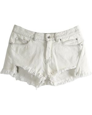 Rick Owens Denim Bias Cutoffs Shorts "Milk Wash" Ro01F6396 Dmw 51" - Black