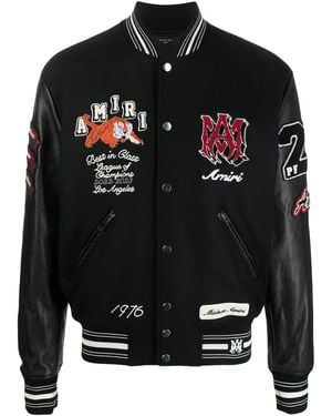 Amiri Tiger Varsity Jacket Pf23Mos003 001" - Black