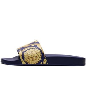 Versace Baroque Pool Slide Dsu6516 Dgohcg D7Po" - Black