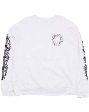 Chrome Hearts Horseshoe Logo Crewneck Sweatshirt Chrm0061" - Black