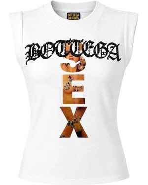 Bottega Desires Madonna Sleeveless T-Shirt Bd044" - Black