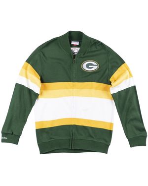 Mitchell & Ness Nfl Front Stripe Full Zip Jumper Bay Packers - Green