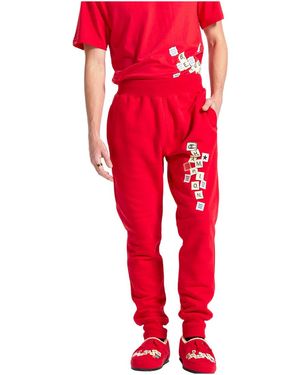Champion Scrabble Reverse Weave Jogger Trousers "Scarlet" P3700 590723040" - Red