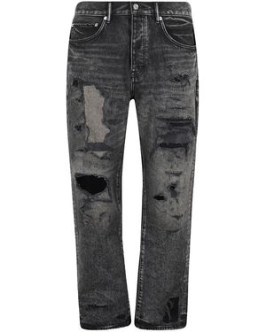 Purple Brand Repair Blowout Jeans P011 Vtwb425" - Black