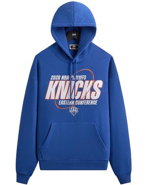 Kith New York Knicks Playoffs Nelson Hoodie "Current" Khm035065 412" - Blue