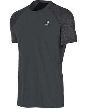 Asics Reversible Short Sleeve "Dark Heather" Mr3246 0773" - Black