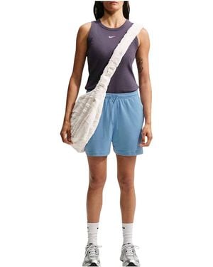 Nike Sportswear Chill Knit High-Waisted Lightweight Shorts "Work" Iq0094 486" - Black