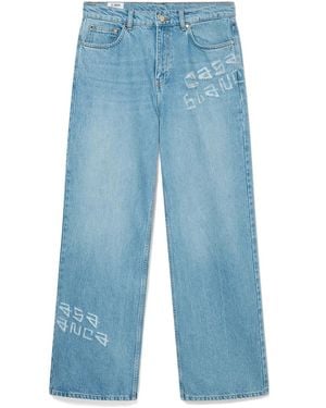 CASABLANCA Graffiti Denim Jeans "Light Vintage Wash" Ms25 Tr 274 01 Ligh" - Blue