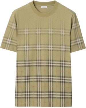 Burberry Gradient Check Cotton T-Shirt "Glade" 8119023" - Black