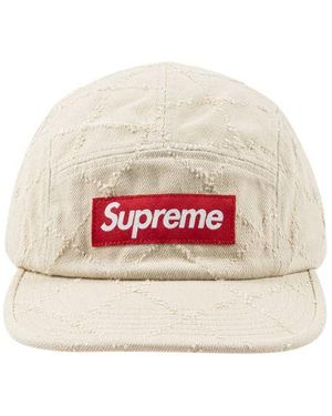 Supreme Punched Denim Camp Cap "Fw 23" - Black