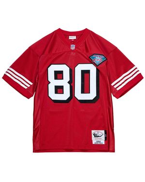 Mitchell & Ness Nfl Dark Drop Shadow Jersey San Francisco 49Ers 1994 Jerry Rice "San Francisco 49Ers" Ajy63381 Sf494Jriscar" - Red