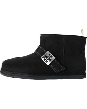 Tory Burch Mellow Shearling Ankle Boots "Perfect" 188667 006" - Black