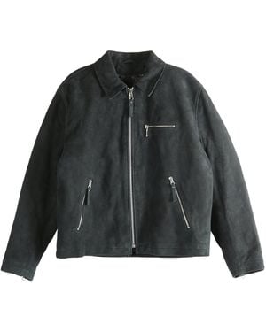 Stussy Bing Suede Jacket 115754 Blac" - Black