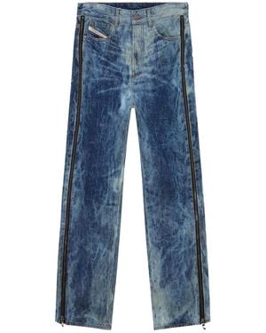 DIESEL Side Zip Relaxed Jeans A137970Pgax01" - Blue