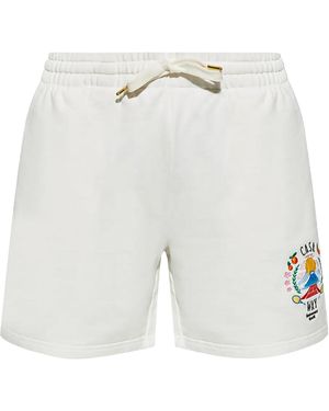 CASABLANCA Casa Way Embroidered Logo Shorts & Mpf25-Jtr-003-04" - White