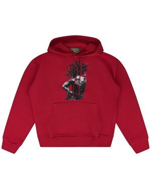 DENIM TEARS Srca Graphic 2 Hoodie Dt680" - Red